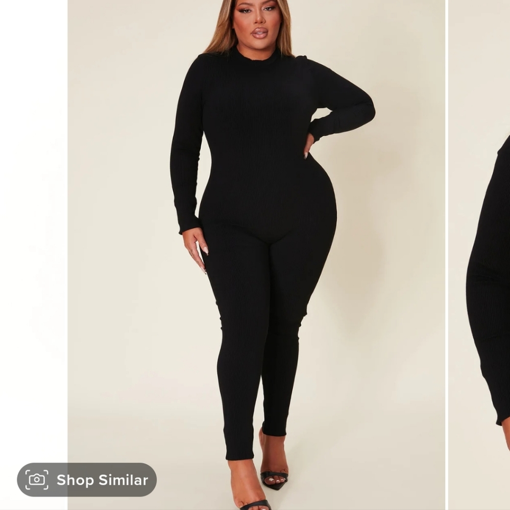 Plus Snatched Jumpsuit Black